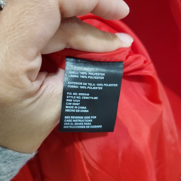 Celebrity Pink Double Breast Pea Coat In Vibrant Red Junior Size XS New W/tags - Picture 7 of 7